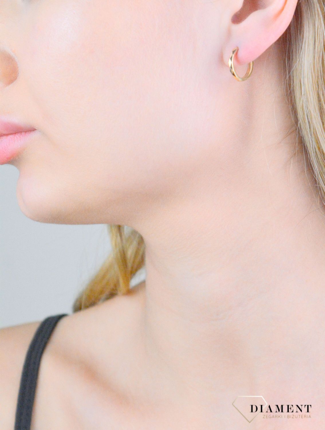 Kolczyki złote koła grawerowane próba 375, KL 11240 375.jpg